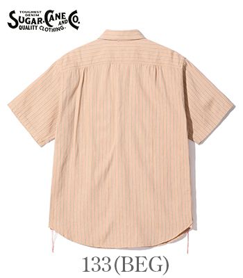 シュガーケーン 半袖 コークストライプ ワークシャツ SUGAR CANE COKE STRIPE WORK SHIRT SC38699_2