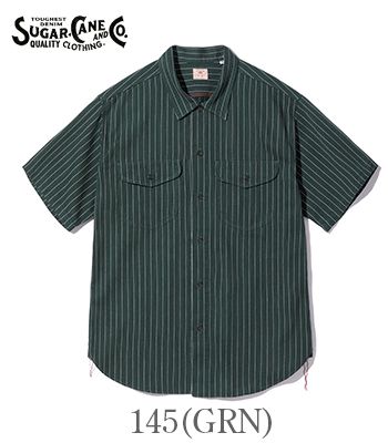 シュガーケーン 半袖 コークストライプ ワークシャツ SUGAR CANE COKE STRIPE WORK SHIRT SC38699_3