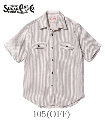 SUGAR CANE シュガーケーン 半袖|ドビーストライプ|ワークシャツ『DOBBY STRIPE WORK SHIRT』【アメカジ・ワーク】SC39306_1