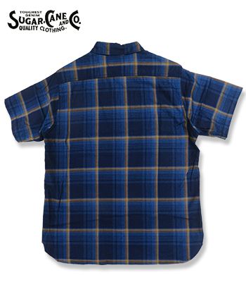 SUGAR CANE シュガーケーン 半袖|インディゴ|チェック|ワークシャツ『INDIGO CHECK SHIRT』【アメカジ・ワーク】SC39518_2