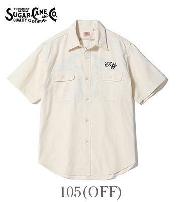 SUGAR CANE シュガーケーン 半袖|刺繍|シャンブレー|ワークシャツ『CHAMBRAY WORK SHIRT Boxing Club』【アメカジ・ワーク】SC39527_1