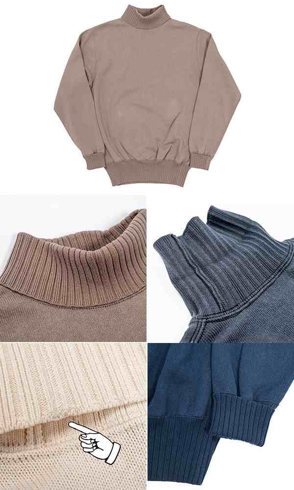 WORKERS ワーカーズ 長袖|ロイヤルエアフォース|タートルネック|コットンセーター『RAF Cotton Sweater』【アメカジ・ワーク】23a-6-hc-r