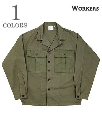 WORKERS ワーカーズ 9.5oz.ヘリンボーン|フィールドジャケット『M-43 Shirt Jacket Herringbone 2-Tone』【アメカジ・ミリタリー】24a-1