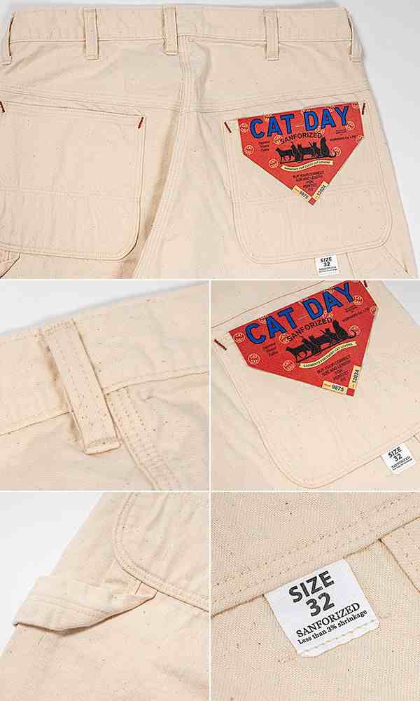 WORKERS ワーカーズ 10oz.デニム|ワークパンツ|ペインター『CAT DAY Painter Pants, 10 oz White Denim』【アメカジ・ワーク】24a-4-cd-p