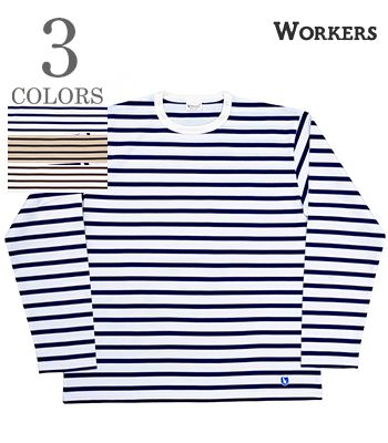 WORKERS ワーカーズ 長袖|クルーネック|ボーダーTEE『Border T Long,Crew』【アメカジ・カレッジ】24s-6-border