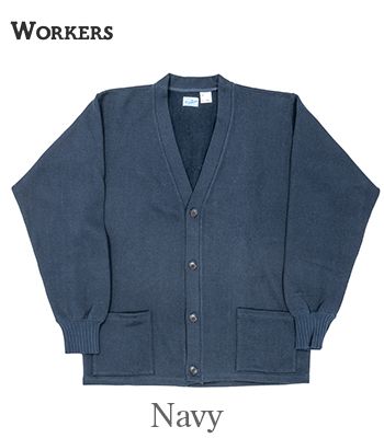 WORKERS ワーカーズ 長袖|14オンス天竺|コットン|カーディガン『Cotton Cardigan Sweater』【アメカジ・ワーク】24w-6-cd_1