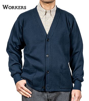 WORKERS ワーカーズ 長袖|14オンス天竺|コットン|カーディガン『Cotton Cardigan Sweater』【アメカジ・ワーク】24w-6-cd_3