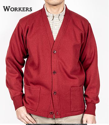 WORKERS ワーカーズ 長袖|14オンス天竺|コットン|カーディガン『Cotton Cardigan Sweater』【アメカジ・ワーク】24w-6-cd_5