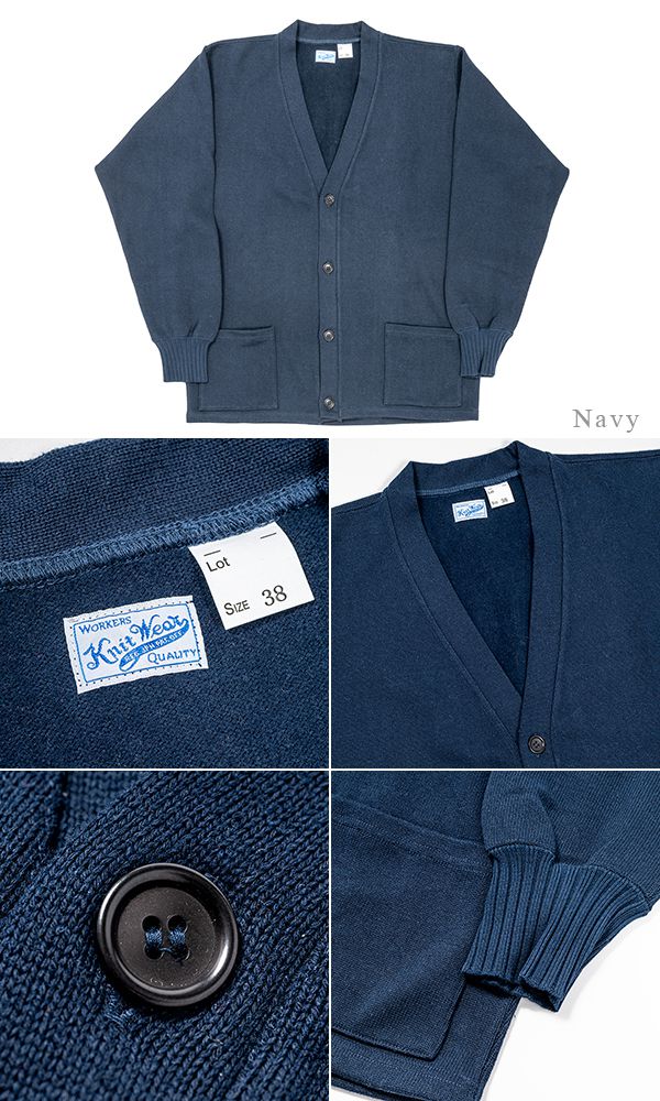 WORKERS ワーカーズ 長袖|14オンス天竺|コットン|カーディガン『Cotton Cardigan Sweater』【アメカジ・ワーク】24w-6-cd_6