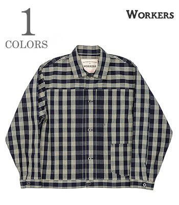 WORKERS ワーカーズ 7.5oz.インディゴチェック|パラカ|ワークジャケット『Lot 213, Indigo Plaid』【アメカジ・ワーク】25s-1-213-id