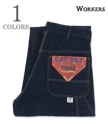 WORKERS ワーカーズ 9.5oz.デニム|ワークパンツ|ペインター『CAT DAY Painter Pants, 9.5 oz Indigo Denim』【アメカジ・ワーク】25s-4-cd-id