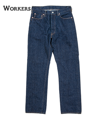 ワーカーズ 13.75oz. 米綿 ストレートジーンズ WORKERS Straight Jeans 801