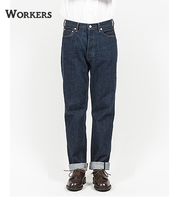 ワーカーズ 13.75oz. 米綿 ストレートジーンズ WORKERS Straight Jeans 801