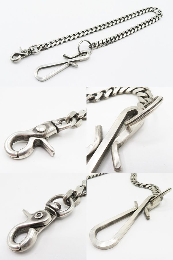 BEAR FOOT ベアフット 真鍮製|厚塗り銀メッキ|ウォレットチェーン『BRASS WALLET CHAIN Silver plating』【アメカジ・キーホルダー】IPC-OG03 BEAR FOOT ベアフット 真鍮製|厚塗り銀メッキ|ウォレットチェーン