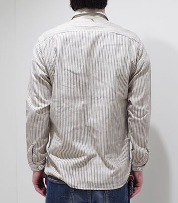 オルゲイユ 長袖 ワークシャツ ORGUEIL Stripe Shawl Collar Shirt OR-5007E_2