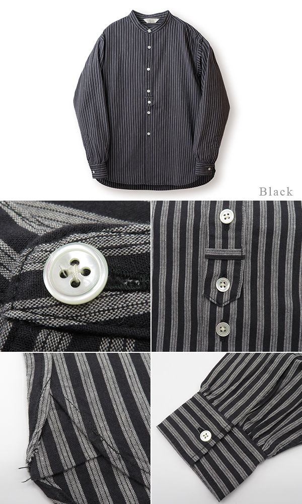 ORGUEIL オルゲイユ 長袖|ストライプ|バンドカラー|グランダット|グランパシャツ『Grandad Collar Shirt』【アメカジ・ワーク】OR-5098_6