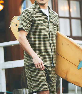 PHERROWS フェローズ 半袖|接結|ダブルガーゼ|オープンカラーシャツ