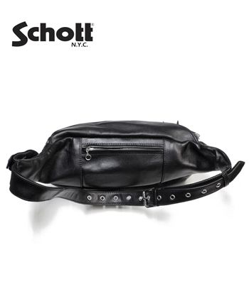ショット キルティングパッド加工 ボディバック Schott パデットボディバッグ 782-3976006_2
