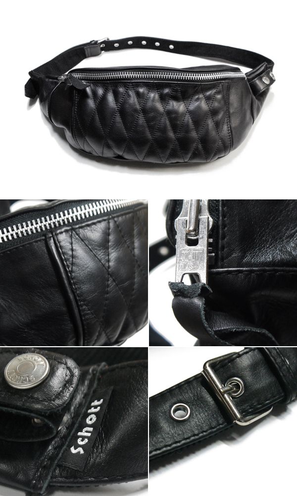 ショット キルティングパッド加工 ボディバック Schott パデットボディバッグ 782-3976006_3