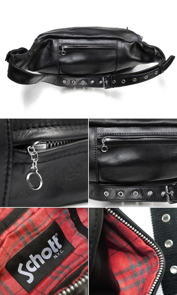 ショット キルティングパッド加工 ボディバック Schott パデットボディバッグ 782-3976006_4