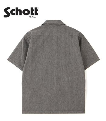 Schott ショット 半袖|コットンコバート|オープンカラー|ワークシャツ『COTTON COVERT SHIRT』【アメカジ・ワーク】782-5123011_2