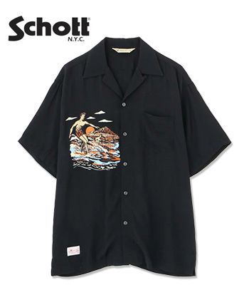 Schott ショット Pineapple Juice 半袖|レーヨン|アロハシャツ『RAYON SHIRT BEACH』【アメカジ・アロハ】782-5123017_1