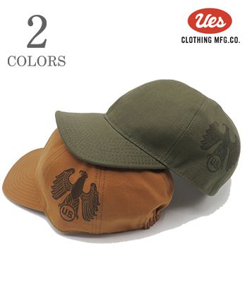 UES ウエス 硫化染め|プリント|ベースボールキャップ『PRINT BASEBALL CAP EAGLE』【アメカジ・カレッジ】822555-eagle