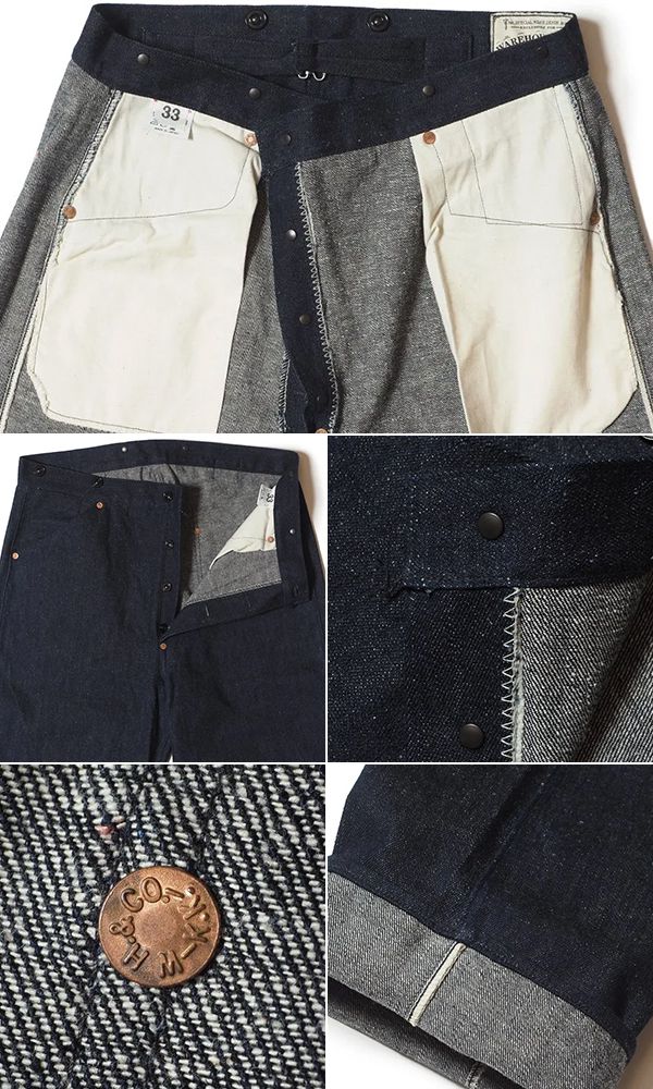 WAREHOUSE ウエアハウス No.3 デニム|ウエストオーバーオールズ『Lot 1910-1915 No3 WAIST OVERALLS』【アメカジ・ワーク】1333_5