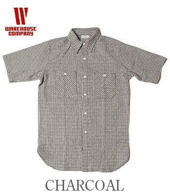 WAREHOUSE ウエアハウス 半袖|コットンリネン|ギンガムチェック|ワークシャツ『CHECK WORK SHIRT A柄』【アメカジ・ワーク】3056A_1