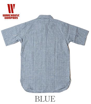 WAREHOUSE ウエアハウス 半袖|コットンリネン|ギンガムチェック|ワークシャツ『CHECK WORK SHIRT A柄』【アメカジ・ワーク】3056A_4