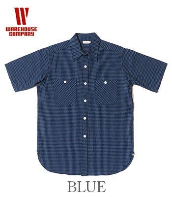 WAREHOUSE ウエアハウス 半袖|コットンリネン|ギンガムチェック|ワークシャツ『SHORT SLEEVE CHECK WORK SHIRTS A柄』【アメカジ・ワーク】3056A-25_2