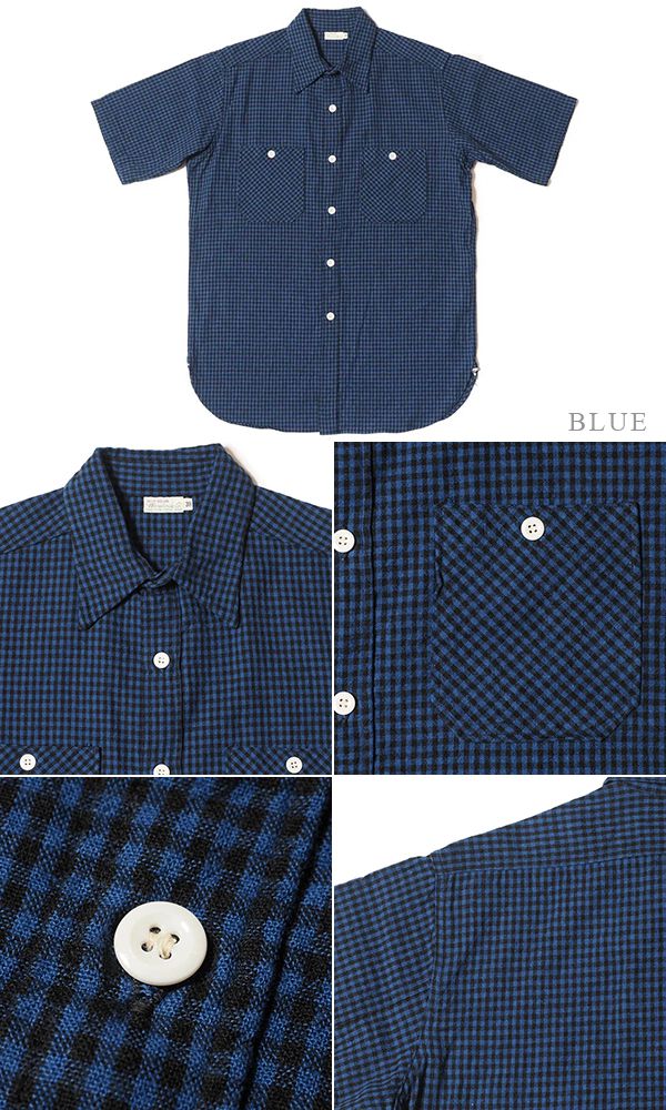 WAREHOUSE ウエアハウス 半袖|コットンリネン|ギンガムチェック|ワークシャツ『SHORT SLEEVE CHECK WORK SHIRTS A柄』【アメカジ・ワーク】3056A-25_5