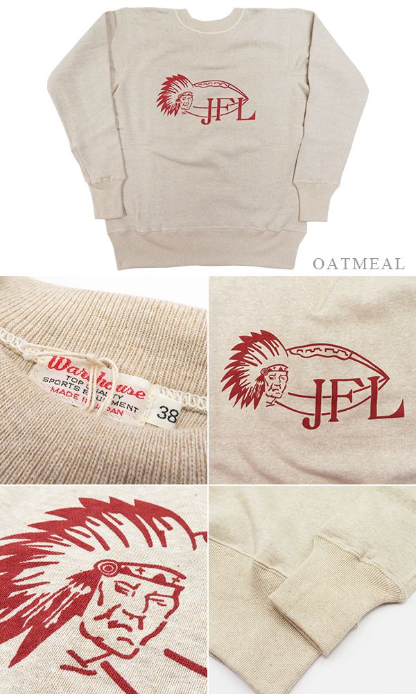 WAREHOUSE ウエアハウス 裏毛|丸胴|セットインスリーブ|スウェット『JFL SET-IN SWEAT』【アメカジ・カレッジ】403-JFL WAREHOUSE ウエアハウス 裏毛|丸胴|セットインスリーブ|スウェット
