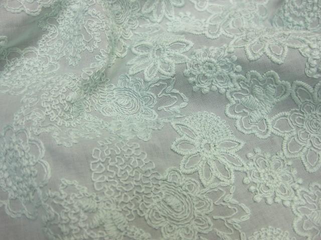 日本製 高級 綿ローン レース生地 カットクロス ミントグリーンの通販はau Pay マーケット 花水木