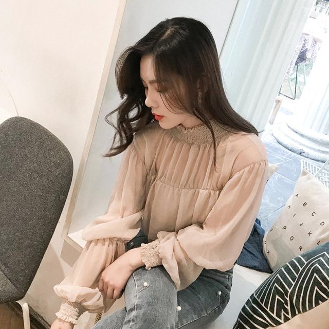 レディース トップス ブラウス バルーン袖ブラウス バルーン袖 ワンカラーブラウス ワンカラー シフォンブラウス シフォン エレガントブの通販はau Wowma Bringhappiness