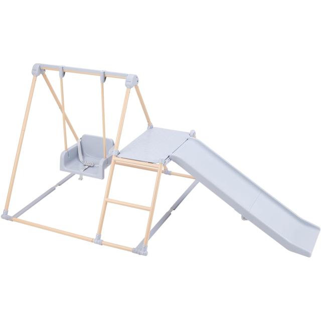 おりたたみロングスロープキッズパークF ベージュ ジャングルジム 室内 折りたたみ すべり台 ブランコ 鉄棒 折り畳み 滑り台 野中製作所の通販は