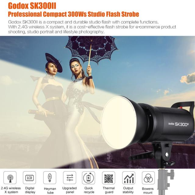 コンパクト プロフェッショナルスタジオフラッシュ 300Ws Godox SK300IIの通販は