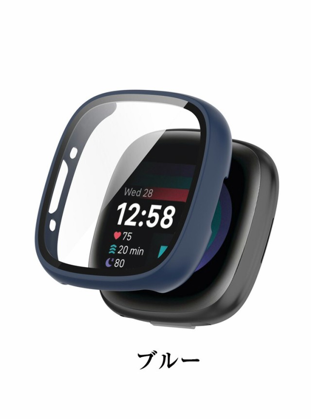 Fitbit Versa Sense クリアケース シンプルで プラスチック製 PC&強化