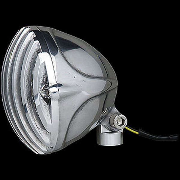 ネオファクトリー 4-1/2インチ バードケージ LED ヘッドライト ポリッシュ 015732 WO店