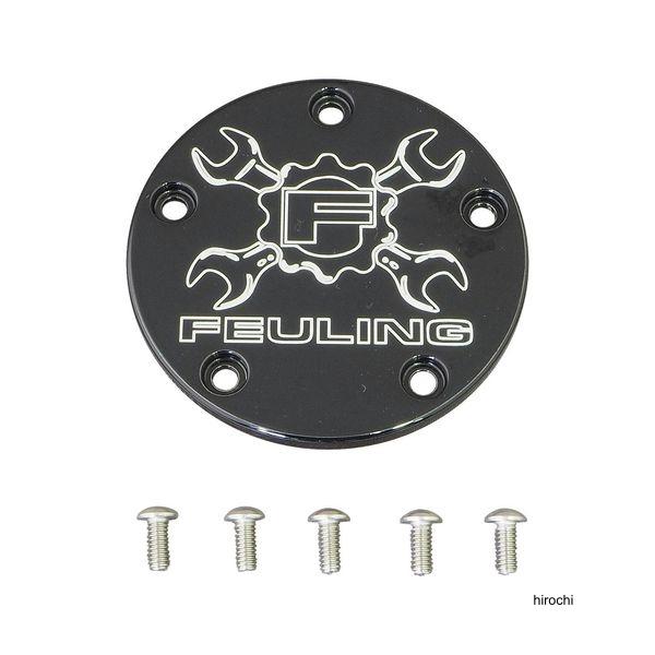 フューリング FEULING ギアクロスロゴ ポイントカバー5穴 ブラック 9124 WO店