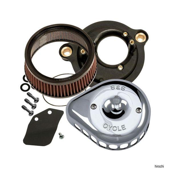 S&amp;Sサイクル S&amp;S Cycle ステルスエアクリーナーキット ミニティアドロップ 17-23年M8 クローム 170-0435C WO店
