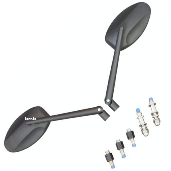 ネオファクトリー オーバル チューブミラー セット 汎用 黒 021844-nf WO店