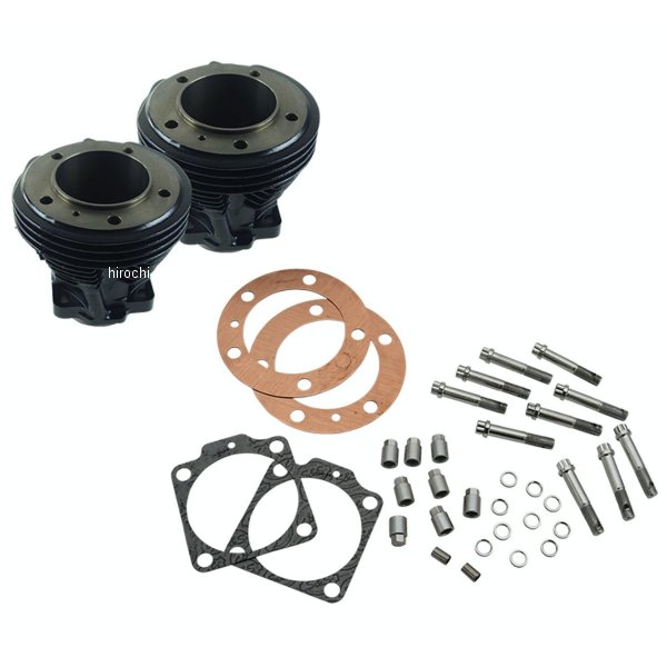 S&S エスアンドエス S&S 3-1/2インチ シリンダーセットBK 80インチ/84インチ 66年-84年 ビッグツイン 黒 024963-NF WO店