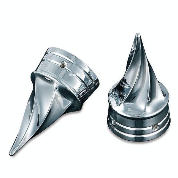 クリアキン Kuryakyn ツイスト フロントアクスルナットキャップ ツアラー、ソフテイル、ダイナ、スポーツスター クローム 027160-NF WO店