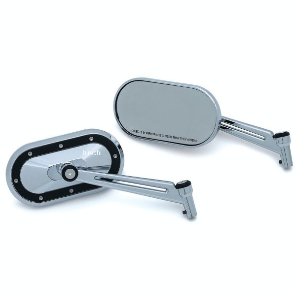 クリアキン Kuryakyn ヘビーインダストリーミラーセット クローム/黒 027209-NF WO店