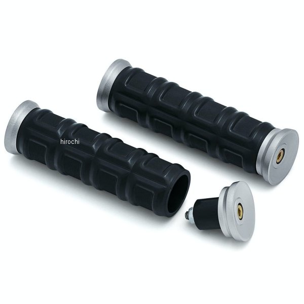 クリアキン Kuryakyn DILLINGER グリップ 1インチハンドルバー用 シルバー 027515-NF WO店