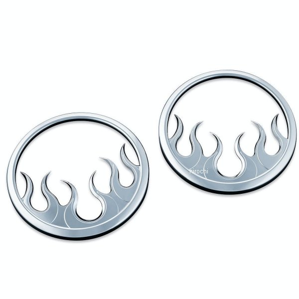 クリアキン Kuryakyn フレイム スピーカーグリル 14年以降 ツーリング クローム 027586-NF WO店