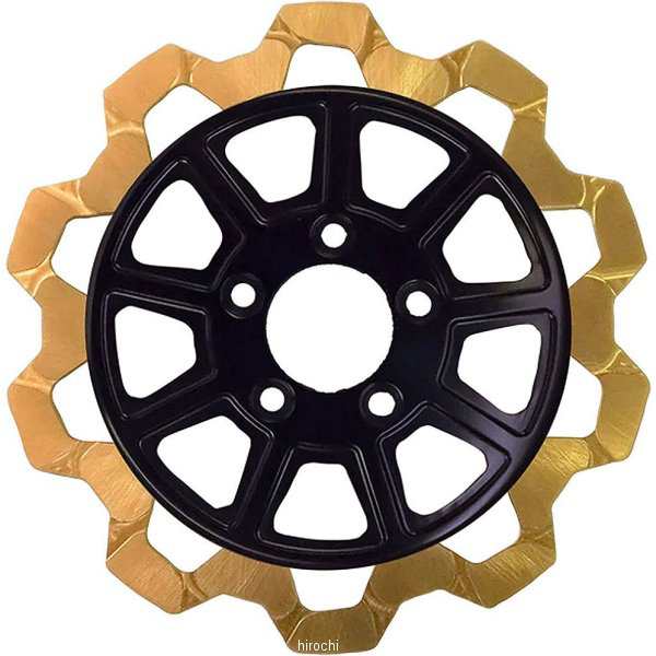 リンドールブレーキ LyndallBrakes ブレーキローター BOW-TIE/9SPOKE 11.5インチ ゴールド/黒 6mm厚 リア WO店