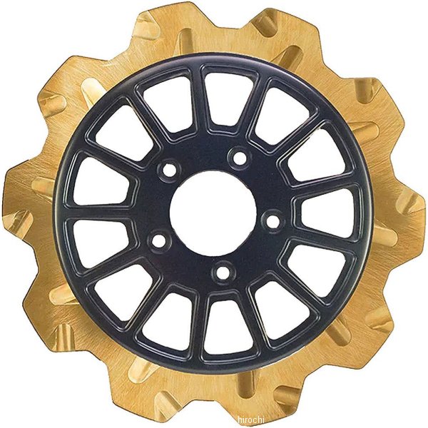 リンドールブレーキ LyndallBrakes ブレーキローター CROWN/13SPOKE 11.8インチ ゴールド/黒 5mm厚 フロント WO店