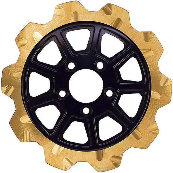 リンドールブレーキ LyndallBrakes ブレーキローター CROWN/9SPOKE 11.5インチ ゴールド/黒 6mm厚 リア WO店